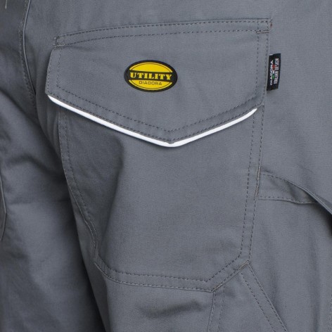 Pantalón Diadora Rock Light Cotton gris acero